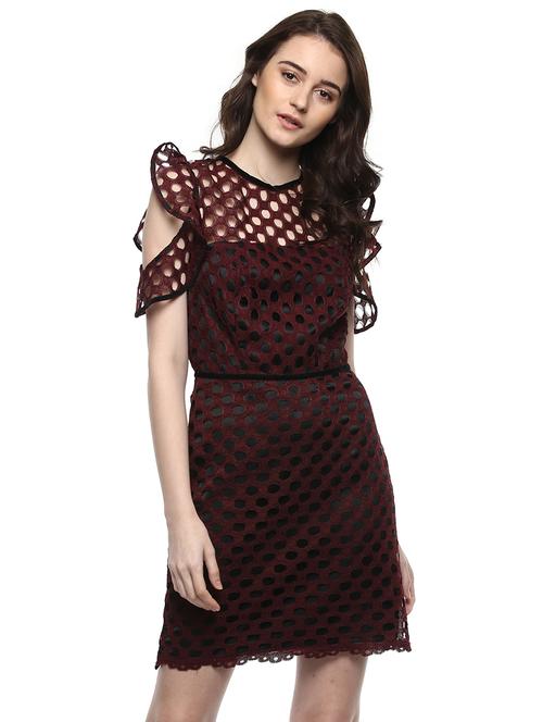 maroon sheath dress - 14850189 - Very Small Image - 1