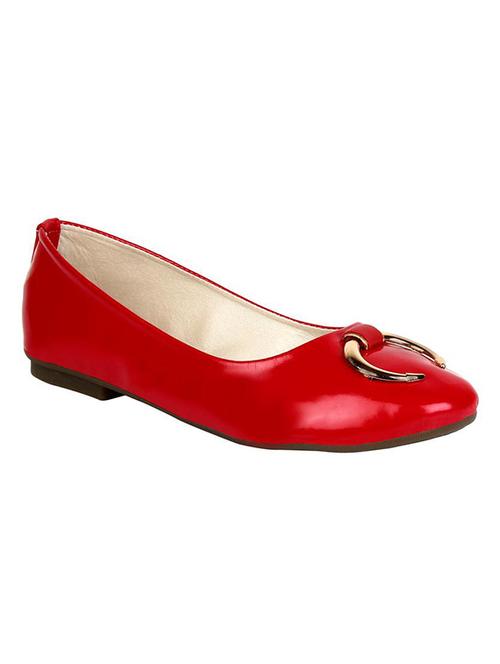 red pu slip on ballerina - 14850430 - Very Small Image - 1