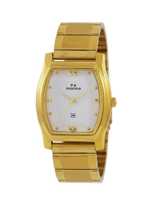 maxima gold analog watch for men - 47801cmgy - 14850999 - Very Small Image - 1
