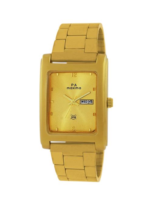 maxima gold dial analog watch for men - 43360cmgy - 14852274 - Very Small Image - 1