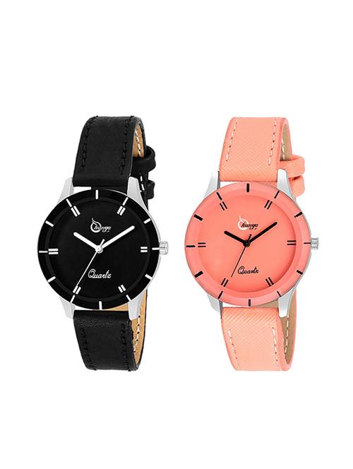 women set of 3 leather strap analog watch sfjk6067 - 14852742 - Very Small Image - 1