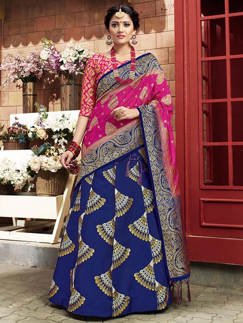 banarasi contrast flared lehenga - 14853360 - Very Small Image - 1