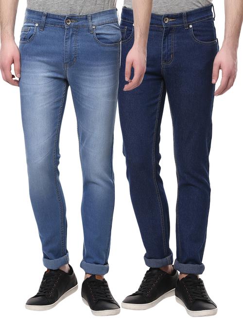 blue denim washed jeans - 14853569 - Very Small Image - 1