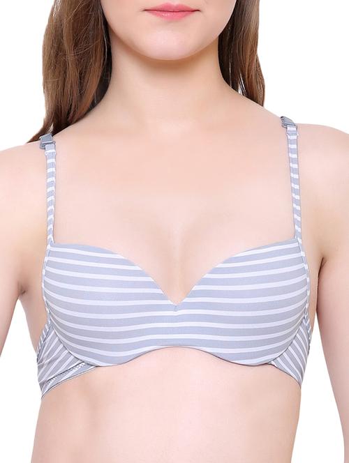  striped plunge bra - 14853787 - Very Small Image - 1