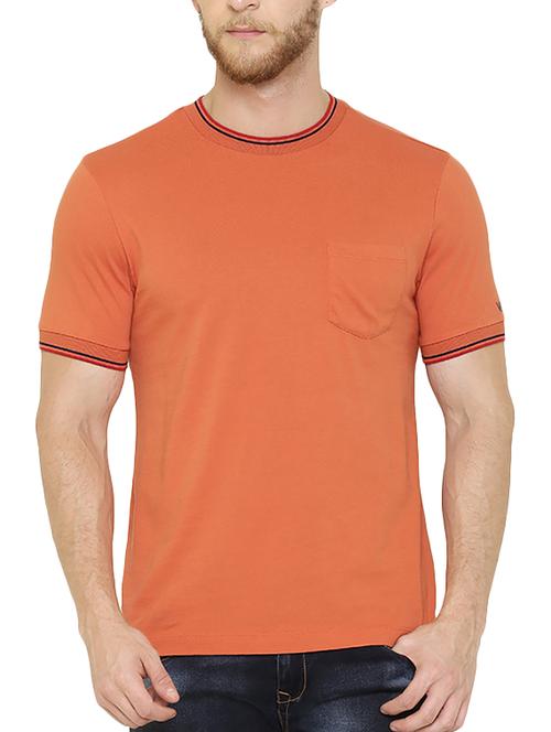 orange cotton pocket t-shirt - 14854293 - Very Small Image - 1