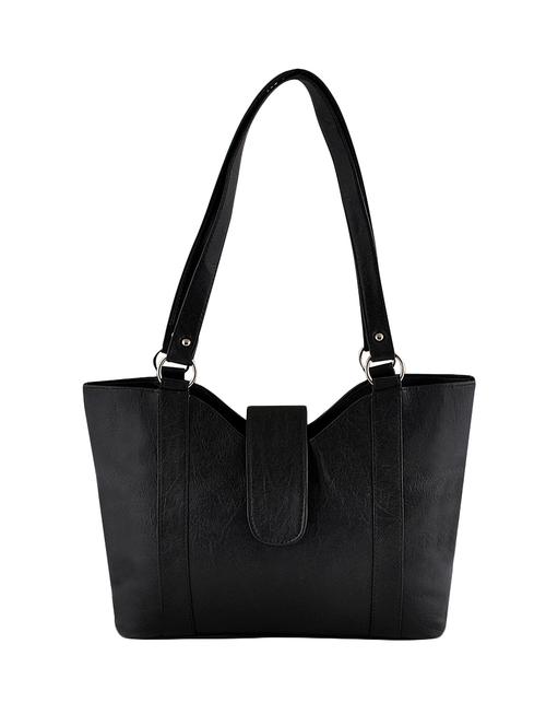 black leatherette  regular handbag - 14854944 - Very Small Image - 1