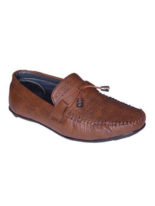 brown leatherette slip on loafer - 14855503 - Very Small Image - 1