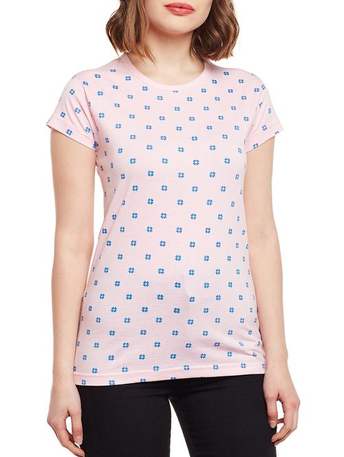 pink printed cotton tee - 14856202 - Very Small Image - 1