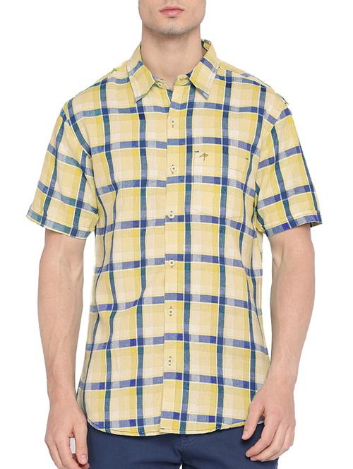 yellow cotton casual shirt - 14857043 - Very Small Image - 1