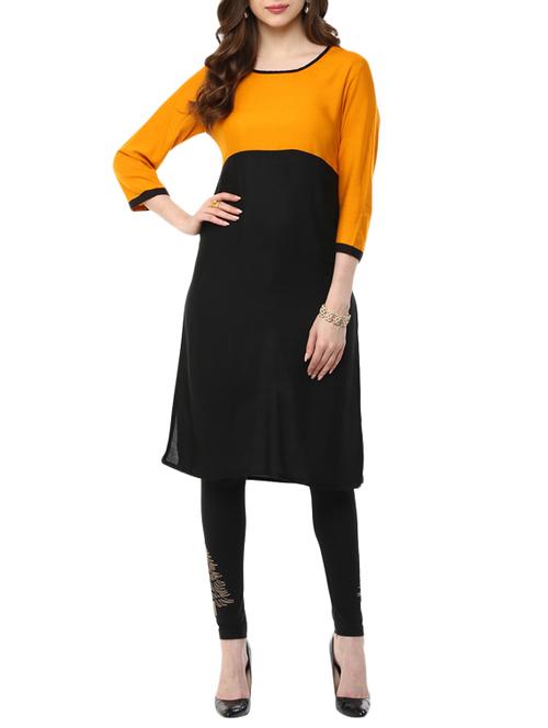 women's straight kurta - 14857722 - Very Small Image - 1