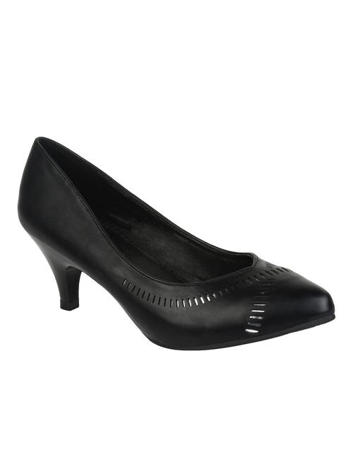 black pu slip on pumps - 14859282 - Very Small Image - 1