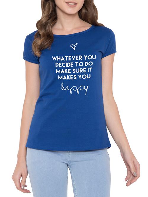 round neck slogan printed tee - 14860438 - Very Small Image - 1
