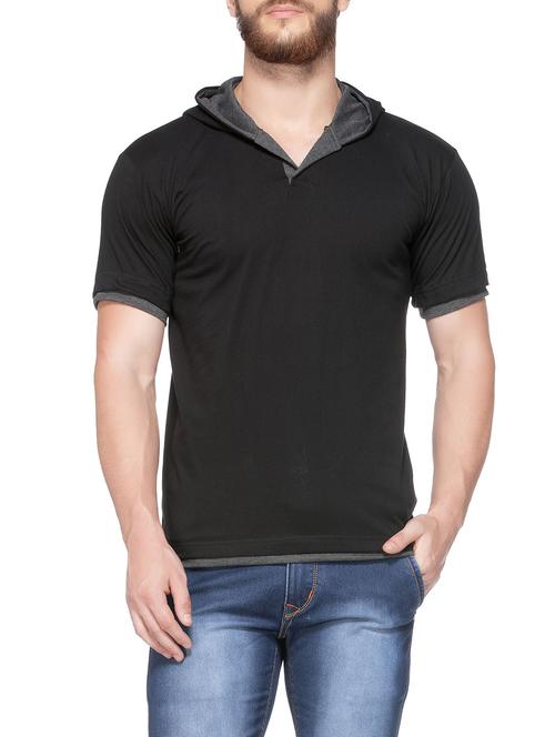 black cotton t-shirt - 14862066 - Very Small Image - 1