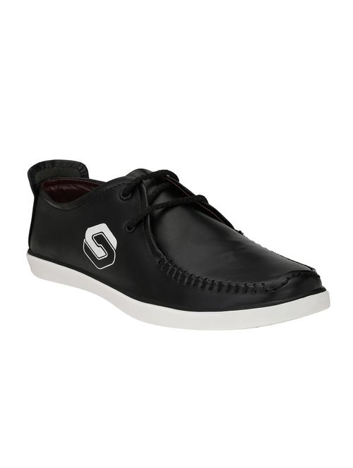 black leatherette lace up sneaker - 14863493 - Very Small Image - 1