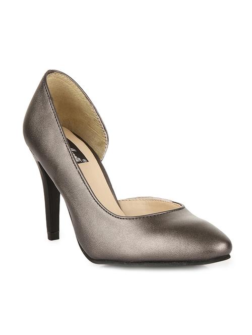 grey faux leather slip on pumps - 14865236 - Very Small Image - 1
