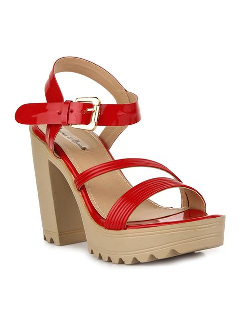 red ankle  strap sandal - 14865237 - Very Small Image - 1