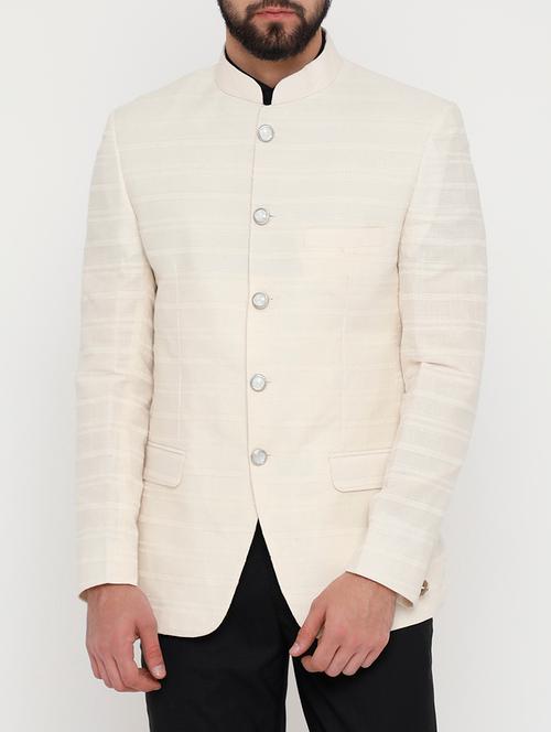 white cotton casual blazer - 14865490 - Very Small Image - 1