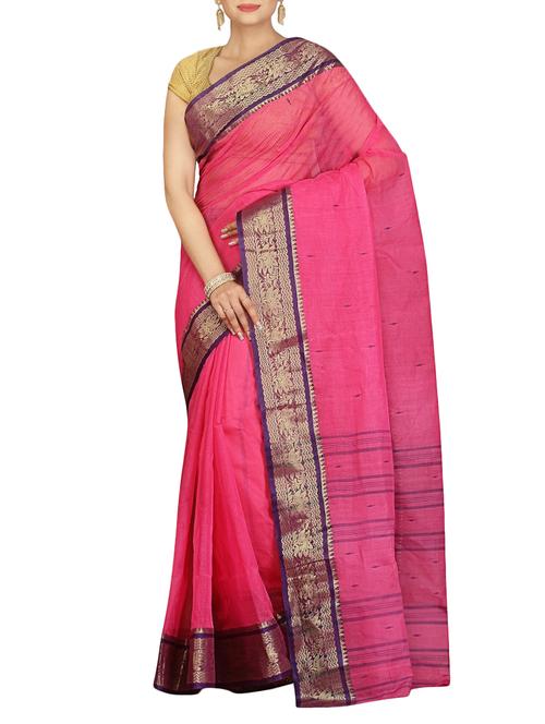 bengal hand woven tant saree - 14866504 - Very Small Image - 1