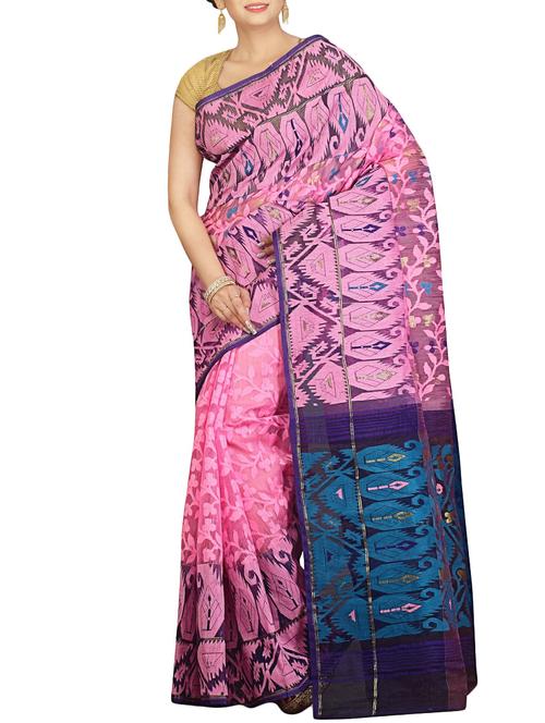 bengal hand woven jamdani saree - 14866536 - Very Small Image - 1