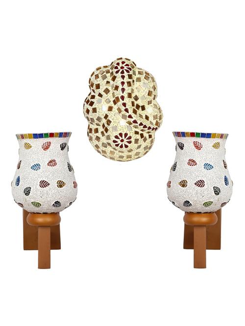 somil colorful designer decorative mosaic wall lamp's combo set - 14866906 - Very Small Image - 1