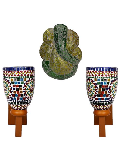 somil colorful designer decorative mosaic wall lamp's combo set - 14866963 - Very Small Image - 1