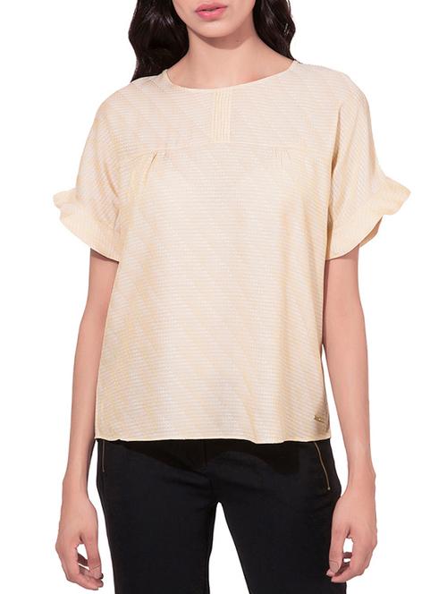 button up back bell sleeved top - 14867990 - Very Small Image - 1