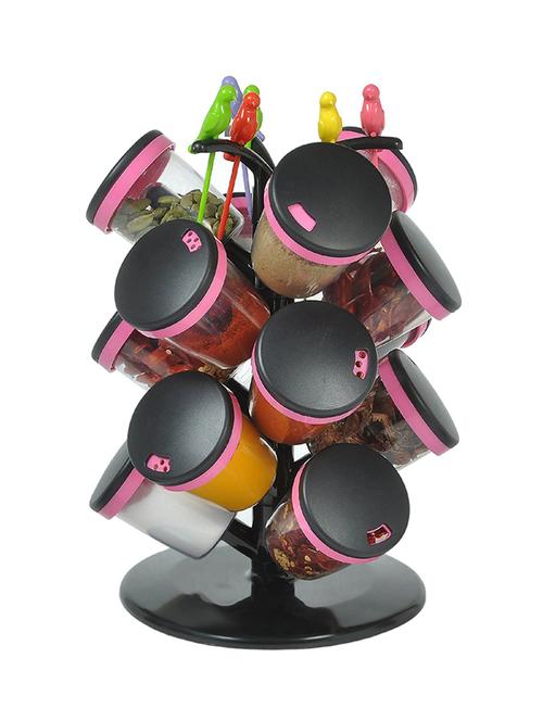 15-jar pink revolving spice rack or masala box - 14868974 - Very Small Image - 1