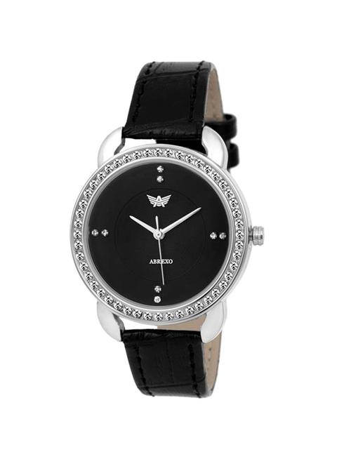 abrexo abx-5012-blk studded series analog watch - for women - 14869379 - Very Small Image - 1