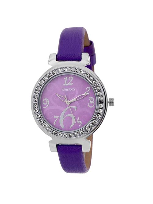abrexo abx-5018violet urban ladies crystal studded analog watch - for women - 14869416 - Very Small Image - 1