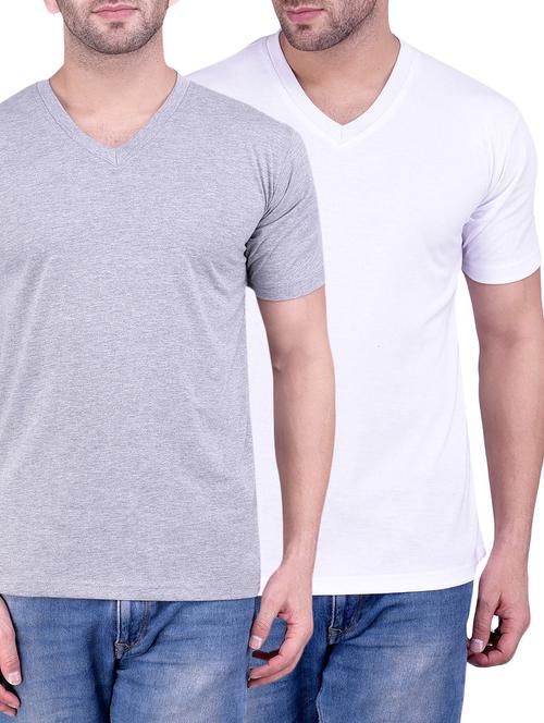 multi colored cotton combos t-shirt (set of 2) - 14870845 - Very Small Image - 1