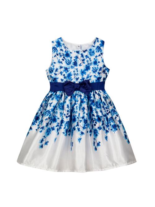 blue polyester frock - 14870943 - Very Small Image - 1