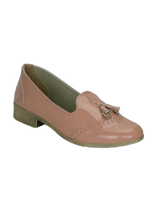 pink faux leather slip on loafers - 14871892 - Very Small Image - 1