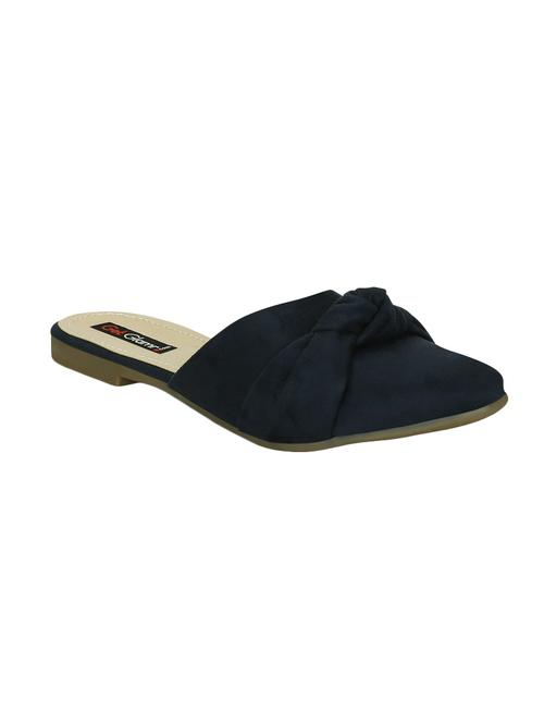 navy faux leather mules sandals - 14871930 - Very Small Image - 1