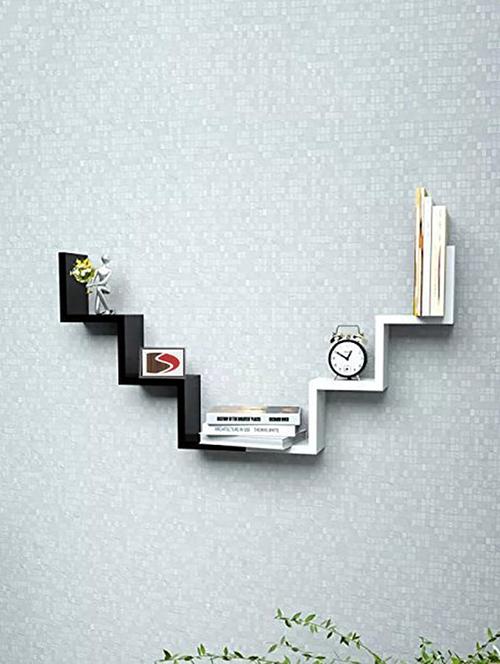 home untily w shaped zigzag floating wall shelf - 14872652 - Very Small Image - 1