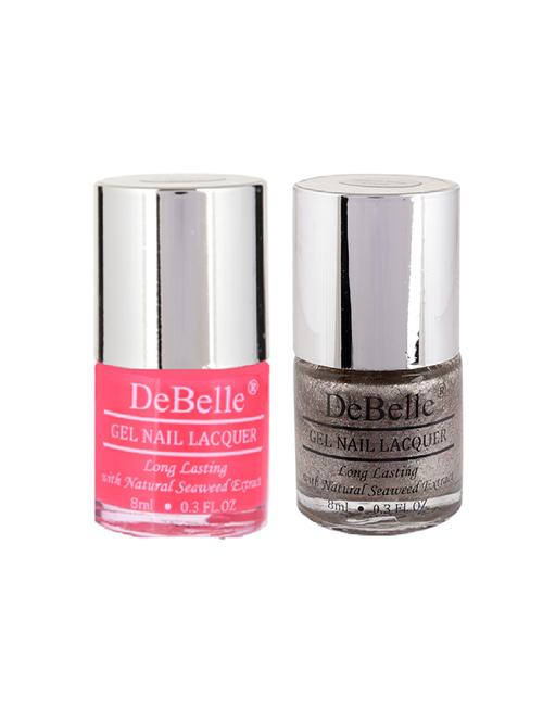 debelle gel nail lacquer (fuschia rose & sparkling dust) 8ml each pack of 2 - 14873082 - Very Small Image - 1