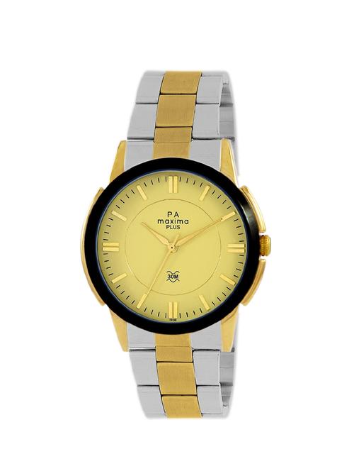 maxima gold  dial  male analog watch -51860cagt - 14873499 - Very Small Image - 1