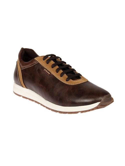 brown leatherette lace up shoe - 14876469 - Very Small Image - 1