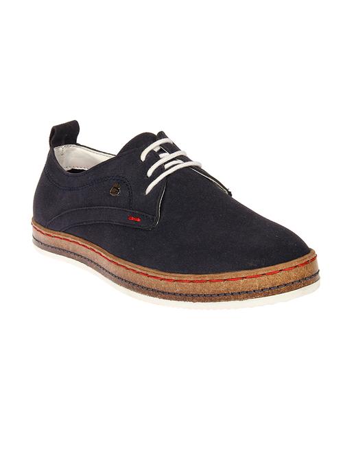 navy suede lace up sneaker - 14876472 - Very Small Image - 1