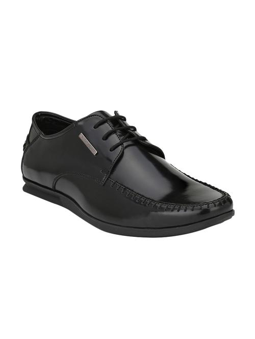 black leatherette formal derby - 14876532 - Very Small Image - 1