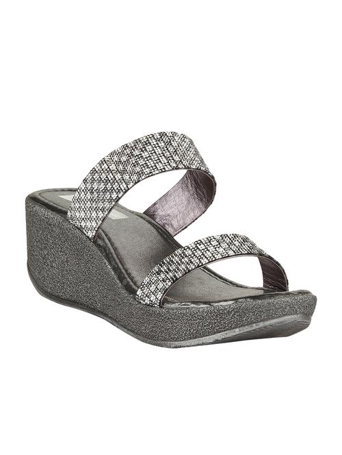bruno manetti women gunmetal faux leather wedges - 14876726 - Very Small Image - 1