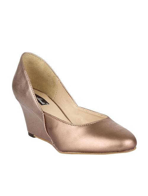 bruno manetti women rose gold faux leather wedges - 14876747 - Very Small Image - 1