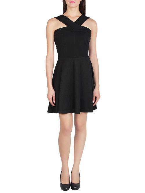 black solid skater dress - 14878915 - Very Small Image - 1