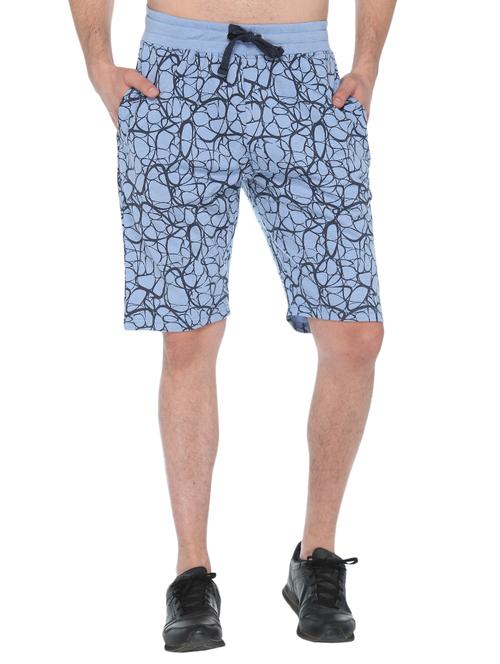 blue cotton blend shorts - 14880088 - Very Small Image - 1