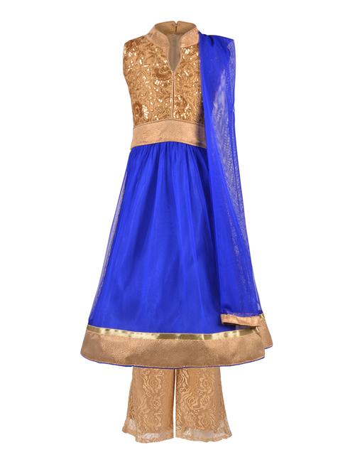 blue net  suit set - 14880727 - Very Small Image - 1