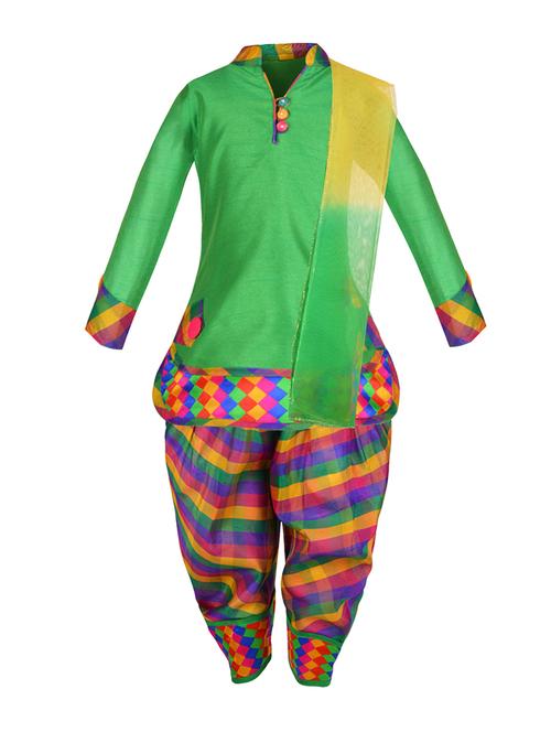 green silk blend  suit set - 14880735 - Very Small Image - 1