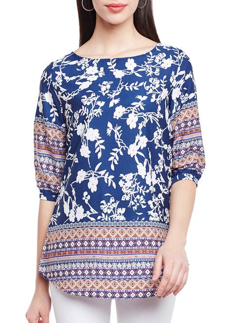 blue printed tunic - 14883789 - Very Small Image - 1
