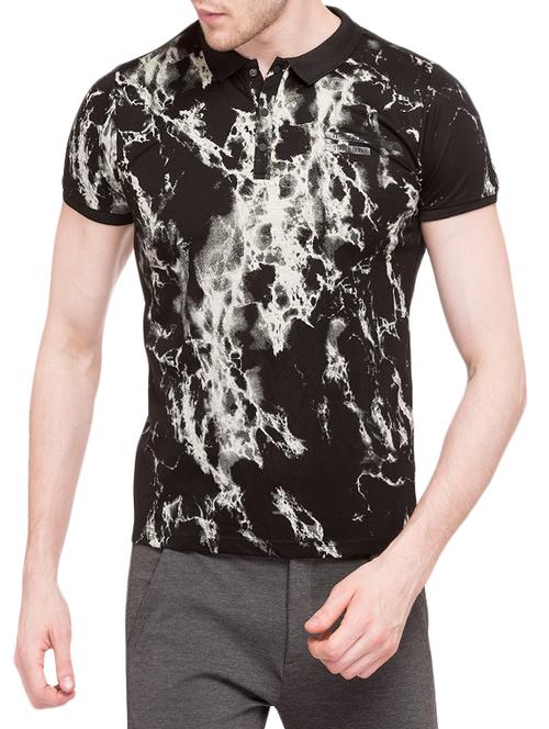 black cotton all over print t-shirt - 14884352 - Very Small Image - 1