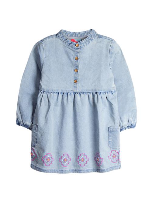 blue cotton frock - 14884585 - Very Small Image - 1
