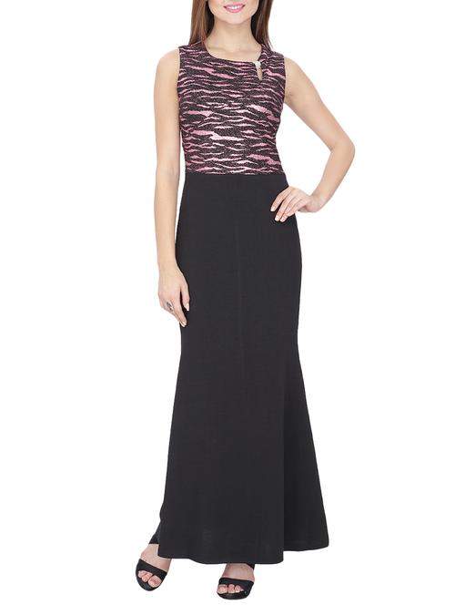 black printed maxi dress - 14885160 - Very Small Image - 1