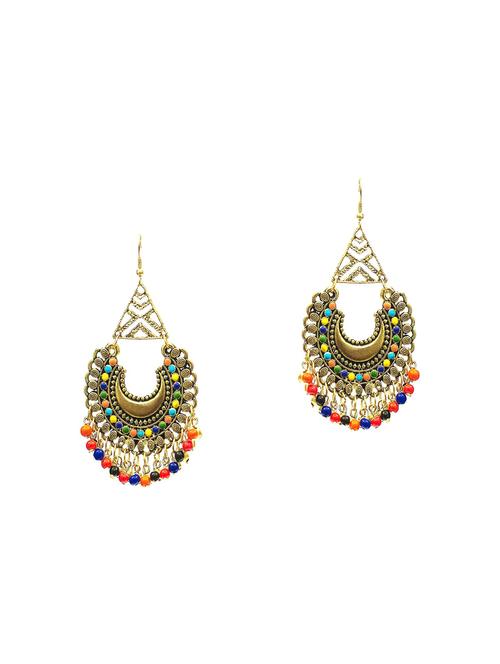 red metal chandballi earring - 14886258 - Very Small Image - 1
